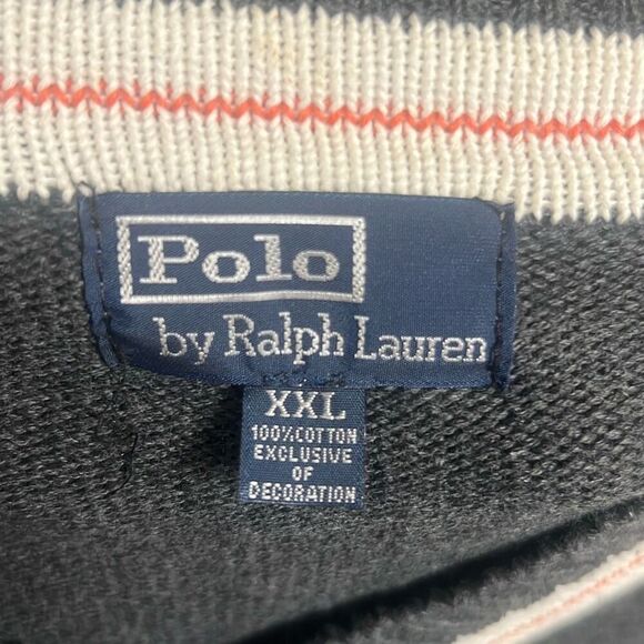 ✨Polo by Ralph Lauren Blue Label Large Logo Grey Sz XXL Sweater✨ - Picture 3 of 6